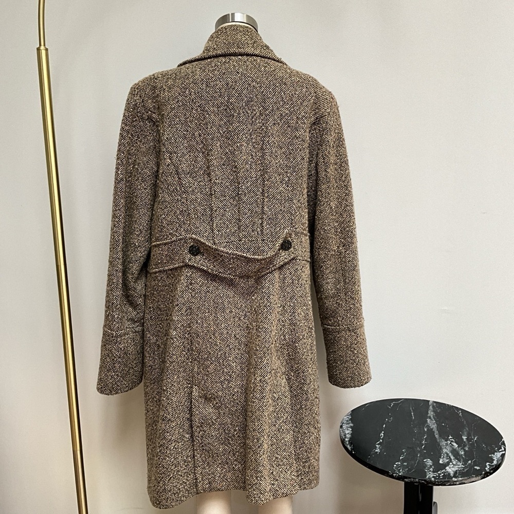90s Guess tweed tan and brown double breasted coat - Picture 12 of 13